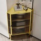 Living Room Metal Buffet Stand 39.5 "H moderno mobile vetro Server buffet