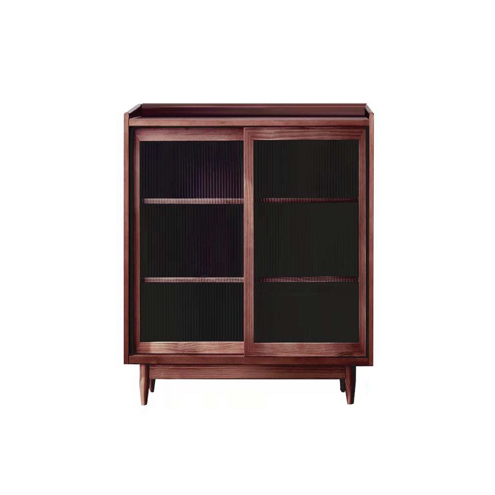 Modern Glass Doors Display Stand Pine Storage Cabinet for Living Room Clearhalo 'Display & China Cabinets' 'display_china_cabinets' 'furn' 'furn_display_china_cabinets' 'Furniture' 'Kitchen & Dining Furniture' 1200x1200_365fcdfa-4b86-4d41-abcc-82a48f64e7b8