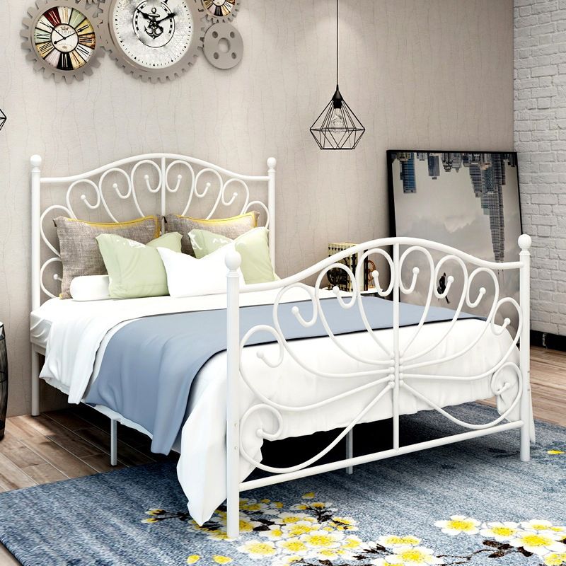 Letto glam a quattro poster glam, frame aperto di camelback con gambe metalliche