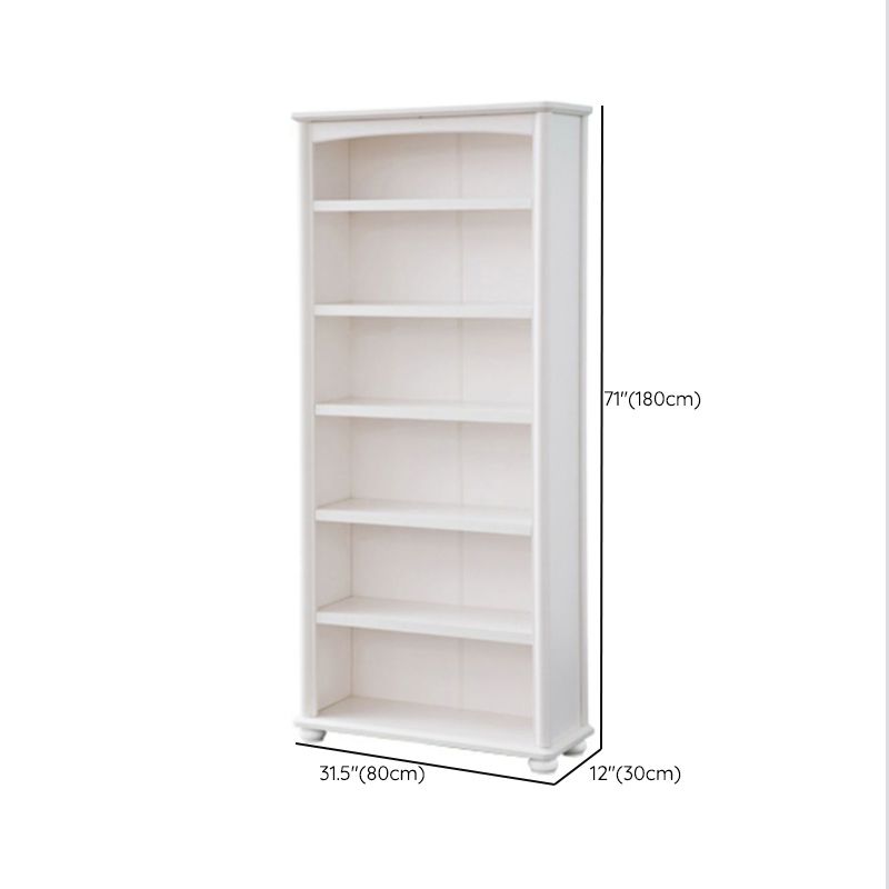 Closed Back Modern Bookcase Standard White Wooden Bookshelf with Shelves Clearhalo 'Bookcases' 'furn' 'furn_bookcases' 'Furniture' 'Office Furniture' 1200x1200_366331da-0405-4c5c-94e1-da70f78f8746