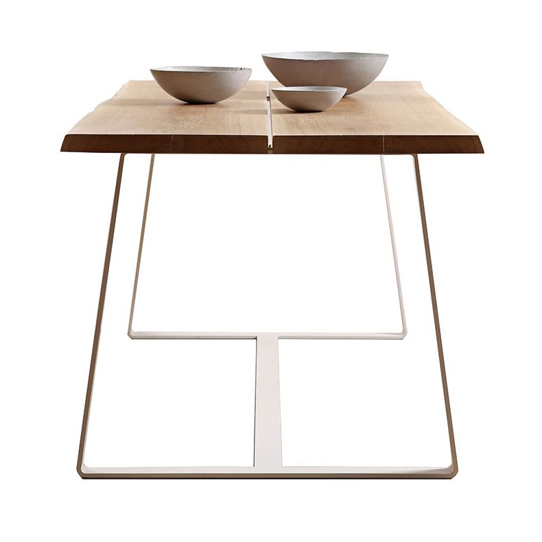 Minimalist Wood Rectangle Shape Dining Table Kitchen Standard Dining Table with Trestle Base Clearhalo ' dining_table' 'Dining Tables & Seating' 'Dining Tables' 'furn' 'furn_dining_table' 'Furniture' 'furniture_dining_table' 'Kitchen & Dining Furniture' 'kitchen&dining_furn' 'kitchen' 'kitchen_dining_table' 1200x1200_366414a5-6d04-40d0-9779-fe365a5e6599
