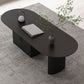 Minimalism Wood Oval Dining Table Wood Base Dining Table with Cabinet Clearhalo 'Dining Tables & Seating' 'Dining Tables' 'dining_table' 'furn' 'furn_dining_table' 'Furniture' 'furniture_dining_table' 'Kitchen & Dining Furniture' 'kitchen' 'kitchen_dining_table' 1200x1200_3664c441-6fb6-45b6-aef3-150b13c1696a