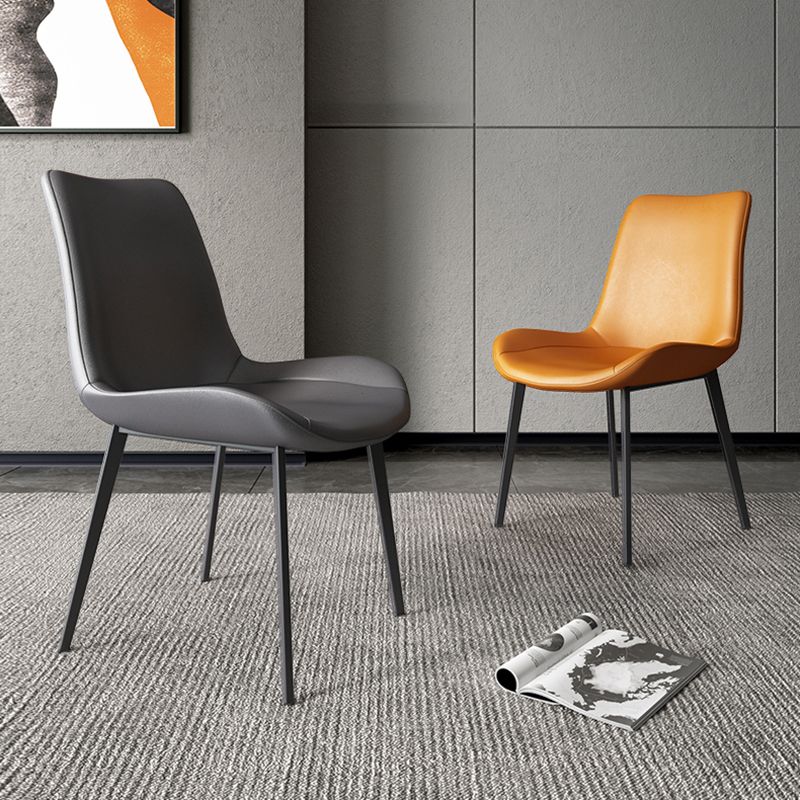 Contemporary Style Dining Chair Armless Side Chair for Kitchen with Metal Legs Clearhalo ' kitchen&dining_furn' 'Dining Chairs' 'Dining Tables & Seating' 'dining_chair' 'furn' 'furn_dining_chair' 'Furniture' 'furniture_dining_chair' 'Kitchen & Dining Furniture' 'kitchen' 1200x1200_3665d976-2d46-4300-9e35-a3aec2343ba3