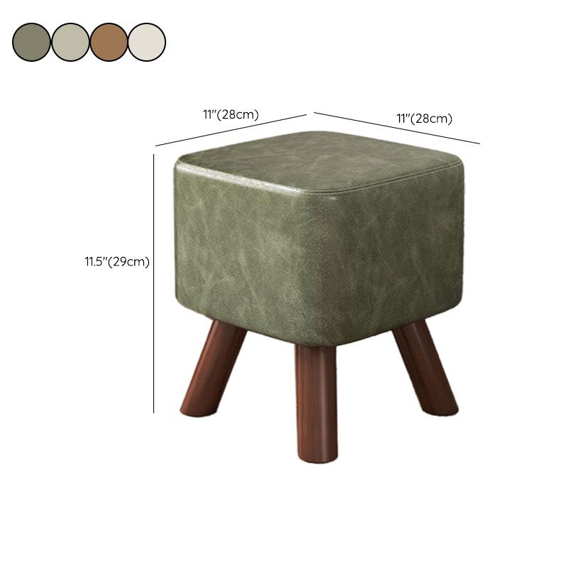 Faux Leather Standard Square / Round Pure Color Standard for Drawing Room Clearhalo 'furn' 'furn_ottomans_poufs' 'Furniture' 'Living Room Furniture' 'Ottomans & Poufs' 'ottomans_poufs' 1200x1200_36664864-deef-4867-a7dc-e93501e16988