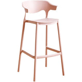 Scandinavian Plastic Barstool Low Back Counter Stool Footrest Furniture Clearhalo 'Bar Furniture' 'Bar Stools' 'bar_stools' 'furn' 'furn_bar_stools' 'Furniture' 'Kitchen & Dining Furniture' 1200x1200_366843fb-a531-4680-80e4-609a31f365d4