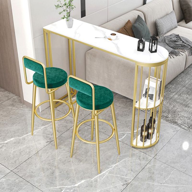 Stone Bar Table Set 1/3 Pcs Modern Bar Table and Upholstered Stools Clearhalo 'Bar Furniture' 'furn' 'furn_home_bar_bar_sets' 'Furniture' 'Home Bars & Bar Sets' 'home_bar_bar_sets' 'Kitchen & Dining Furniture' 1200x1200_36685aea-fdf5-4087-8d2f-41bcc15503bd