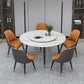 Glam Iron Dinette Set 1/4/5/6/7 Pieces Round White Sintered Stone Top Dining Table Set Clearhalo 'Dining Room Sets' 'Dining Tables & Seating' 'dining_room_set' 'furn' 'furn_dining_room_set' 'Furniture' 'Kitchen & Dining Furniture' 1200x1200_3669e5f1-49ee-4e3c-a8ea-fa89f84a8a1e