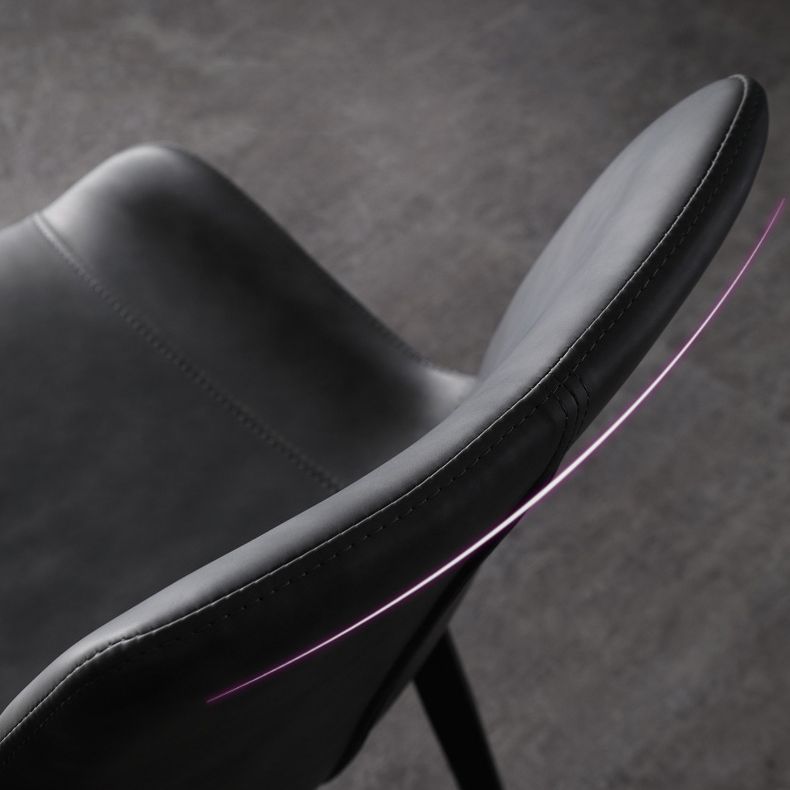 Industrial Indoor Arm Chair Solid Back Metal Upholstered Dining Room Chair Clearhalo ' kitchen&dining_furn' 'Dining Chairs' 'Dining Tables & Seating' 'dining_chair' 'furn' 'furn_dining_chair' 'Furniture' 'furniture_dining_chair' 'Kitchen & Dining Furniture' 'kitchen' 1200x1200_366a44fa-126a-47b2-976b-00adae27fb53