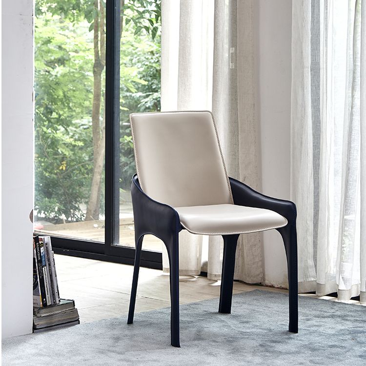 Modern Style Dining Armchairs Upholstered Solid Back Arm Chairs with Metal Legs Clearhalo ' kitchen&dining_furn' 'Dining Chairs' 'Dining Tables & Seating' 'dining_chair' 'furn' 'furn_dining_chair' 'Furniture' 'furniture_dining_chair' 'Kitchen & Dining Furniture' 'kitchen' 1200x1200_366a8ca4-d961-4401-a730-11ee2c6fb1cc