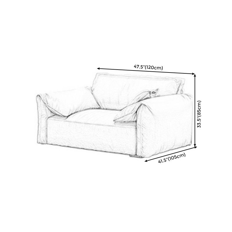 Pillow Armrest Down/latex Upholstery Imitation Leather Upholstery Beige Rectangular Sofa Clearhalo 'furn' 'furn_sofas' 'Furniture' 'furniture_sofas' 'kitchen' 'kitchen_sofas' 'Living Room Furniture' 'Sofa' 'sofas' 1200x1200_366aabf0-d058-415a-8170-f4342a80c4a1