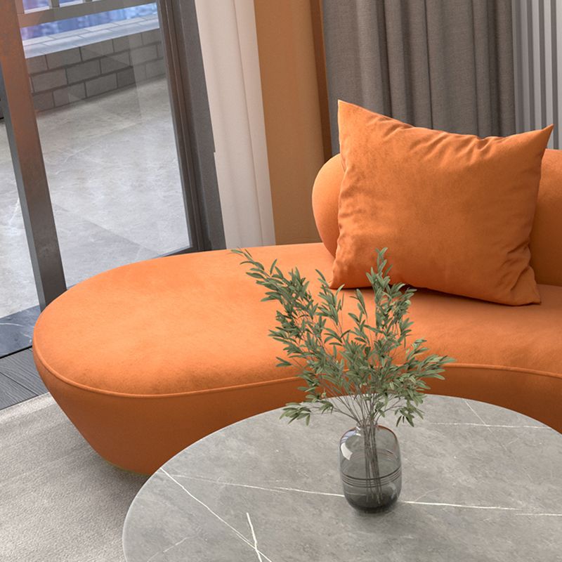 Divano con smoking di velluto contemporaneo con schiena stretta per l'appartamento