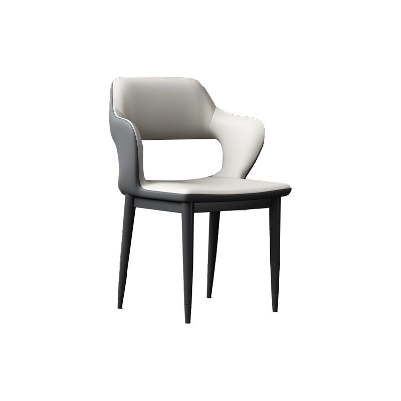 Industriestil Arm Speisestuhl Kunstleder offener Esszimmer für Wohnzimmer offener Rücken