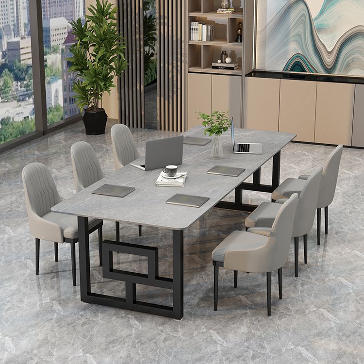 Escritorio de oficina de estilo industrial Rectangle de piedra sinterizada para la oficina