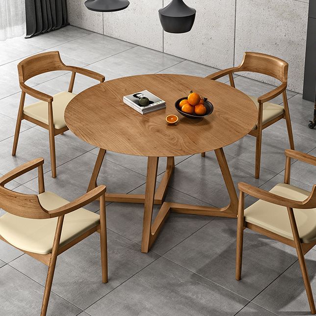 Contemporary Round Dining Table Pine Solid Wood Table with Double Pedestal Clearhalo ' dining_table' 'Dining Tables & Seating' 'Dining Tables' 'furn' 'furn_dining_table' 'Furniture' 'furniture_dining_table' 'Kitchen & Dining Furniture' 'kitchen&dining_furn' 'kitchen' 'kitchen_dining_table' 1200x1200_366e9eac-ed67-44d6-b0cc-46bbd9153700