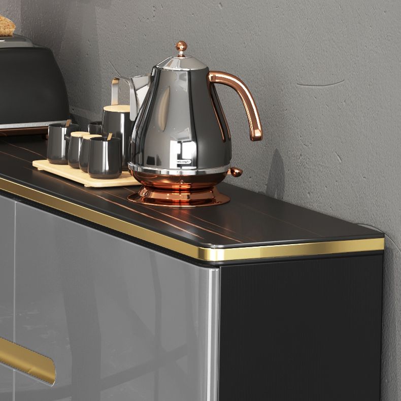 Glam Style Sideboard Gray Dining Sideboard Buffet for Living Room and Kitchen Clearhalo 'buffet_sideboard' 'Buffets & Sideboards' 'furn' 'furn_buffet_sideboard' 'Furniture' 'Kitchen & Dining Furniture' 1200x1200_366ee420-581a-4f8a-a234-9d66083a9e87