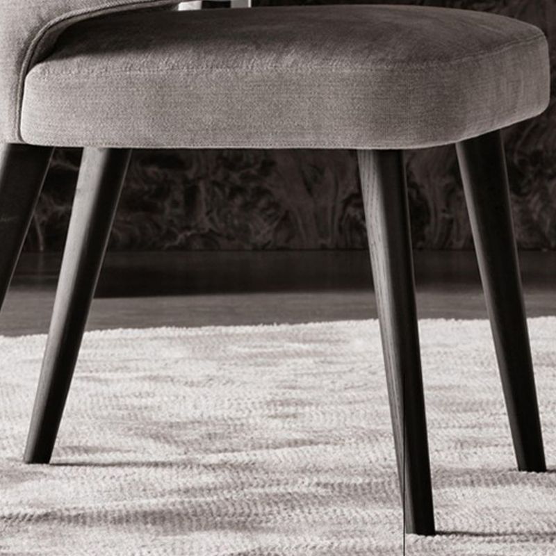 Contemporary Dining Room Solid Wood Dining Chair Wingback Arm Chair in Black Clearhalo 'Dining Chairs' 'Dining Tables & Seating' 'dining_chair' 'furn' 'furn_dining_chair' 'Furniture' 'furniture_dining_chair' 'Kitchen & Dining Furniture' 1200x1200_366f35b5-5d9c-4423-8168-96c6d2015a5e