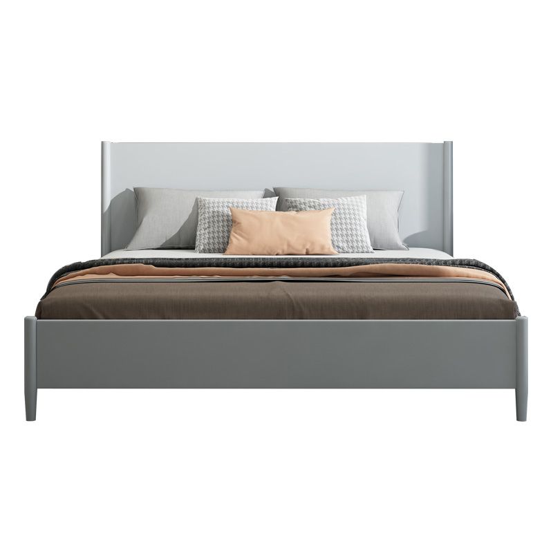 Scandinavian Wooden Panel Standard Bed with Rectangular Headboard Clearhalo 'Bedroom Furniture' 'Beds' 'furn' 'furn_beds' 'Furniture' 1200x1200_367338bd-8362-4694-93db-ac5671e5a030