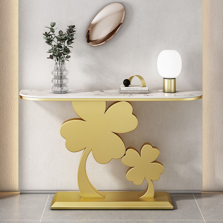 Tavolo console mezza luna glam tavolo accento resistente a graffi per Hall