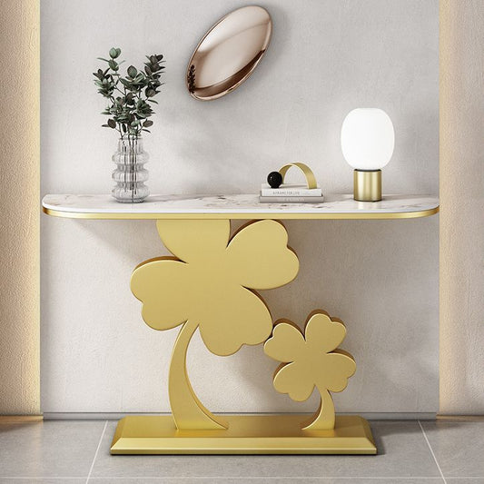 Tavolo console mezza luna glam tavolo accento resistente a graffi per Hall