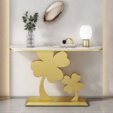 Tavolo console mezza luna glam tavolo accento resistente a graffi per Hall