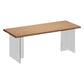 Table de bois massif moderne pour table rectangle de restaurant avec base acrylique