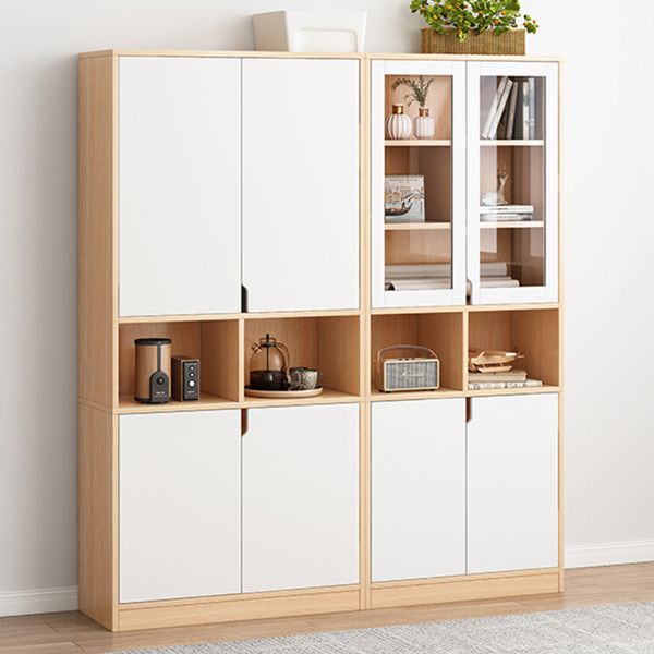 Wooden Standard Bookcase 12" D with Doors Closed Back Vertical Bookshelf Clearhalo 'Bookcases' 'furn' 'furn_bookcases' 'Furniture' 'Office Furniture' 1200x1200_3674fefe-a2d1-4c20-bbcb-995d8d685bf3