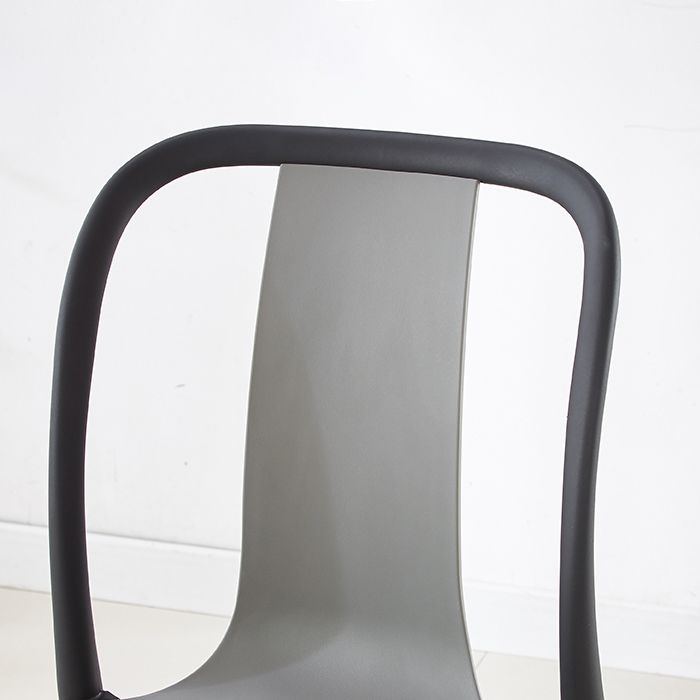 Silla de comedor de plástico sin brazo de comedor moderno
