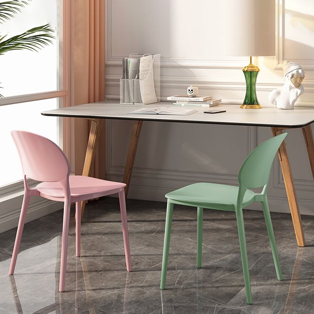 Contemporary Style Plastic Dining Chairs Open Back Dining Stackable Chair for Kitchen Clearhalo ' kitchen&dining_furn' 'Dining Chairs' 'Dining Tables & Seating' 'dining_chair' 'furn' 'furn_dining_chair' 'Furniture' 'furniture_dining_chair' 'Kitchen & Dining Furniture' 'kitchen' 1200x1200_367693ac-ec44-42b1-832d-d7d86f36c1d6