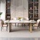 Glam Rectangle 1/4/5/6/7/9 Pieces Dining Table Set Indoor Gold Dinette Set Clearhalo 'Dining Room Sets' 'Dining Tables & Seating' 'dining_room_set' 'furn' 'furn_dining_room_set' 'Furniture' 'Kitchen & Dining Furniture' 1200x1200_367712ed-7606-4e62-8f04-a539804c3697