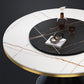 Glam Sintered Stone Round Shape Dining Table Kitchen Standard Dining Table with Pedestal Base Clearhalo ' dining_table' 'Dining Tables & Seating' 'Dining Tables' 'furn' 'furn_dining_table' 'Furniture' 'furniture_dining_table' 'Kitchen & Dining Furniture' 'kitchen&dining_furn' 'kitchen' 'kitchen_dining_table' 1200x1200_36772317-ad46-4480-ba9a-3b3e0c604d24