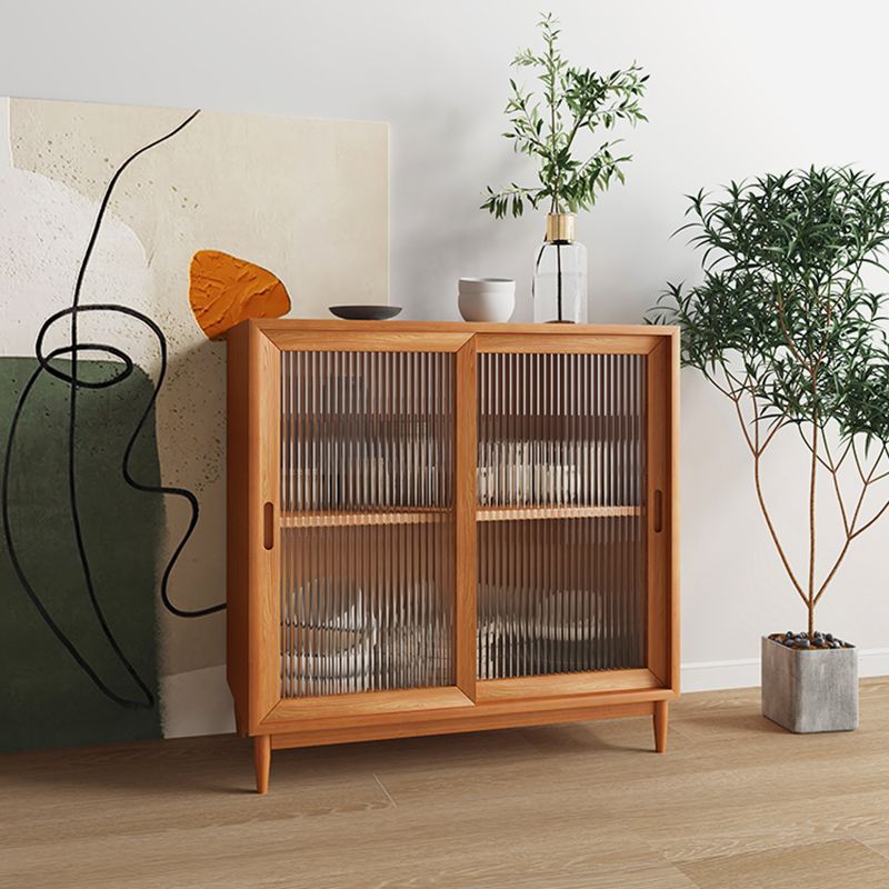 Glam Buffet Server Pine Dining Server con porte per soggiorno