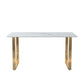 Glam 1/2/5 Pieces Dining Set Rectangle Stone Dining Table for Dining Room Clearhalo 'Dining Room Sets' 'Dining Tables & Seating' 'dining_room_set' 'furn' 'furn_dining_room_set' 'Furniture' 'furniture_dining_room_set' 'Kitchen & Dining Furniture' 1200x1200_367b4fa2-8502-405a-9f3a-9e61da52081b