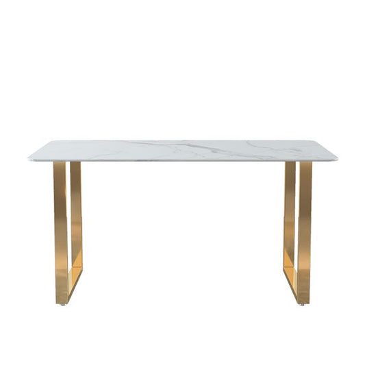Glam 1/2/5 Pieces Dining Set Rectangle Stone Dining Table for Dining Room Clearhalo 'Dining Room Sets' 'Dining Tables & Seating' 'dining_room_set' 'furn' 'furn_dining_room_set' 'Furniture' 'furniture_dining_room_set' 'Kitchen & Dining Furniture' 1200x1200_367b4fa2-8502-405a-9f3a-9e61da52081b