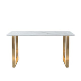 Glam 1/2/5 Pieces Dining Set Rectangle Stone Dining Table for Dining Room Clearhalo 'Dining Room Sets' 'Dining Tables & Seating' 'dining_room_set' 'furn' 'furn_dining_room_set' 'Furniture' 'furniture_dining_room_set' 'Kitchen & Dining Furniture' 1200x1200_367b4fa2-8502-405a-9f3a-9e61da52081b
