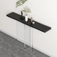 Tableau de console de rectangle en bois massif 29.53 pouces de haut table de l'extrémité avec jambe acrylique