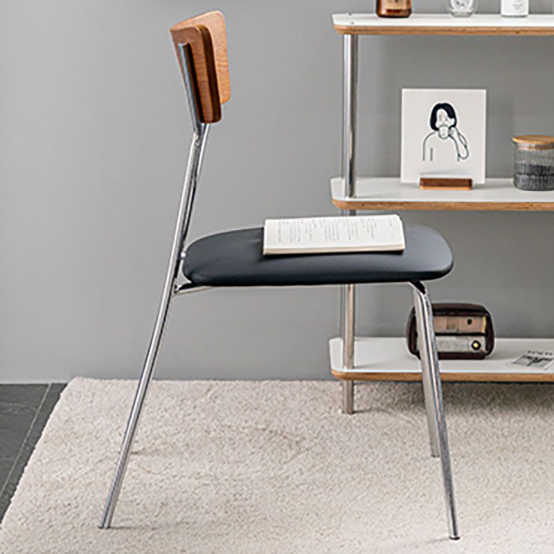 Industrial Style Open Back Side Chair Faux Leather Side Chair Clearhalo 'Dining Chairs' 'Dining Tables & Seating' 'dining_chair' 'furn' 'furn_dining_chair' 'Furniture' 'furniture_dining_chair' 'Kitchen & Dining Furniture' 1200x1200_367c1d23-825d-428c-98b9-4d099be4bc8a