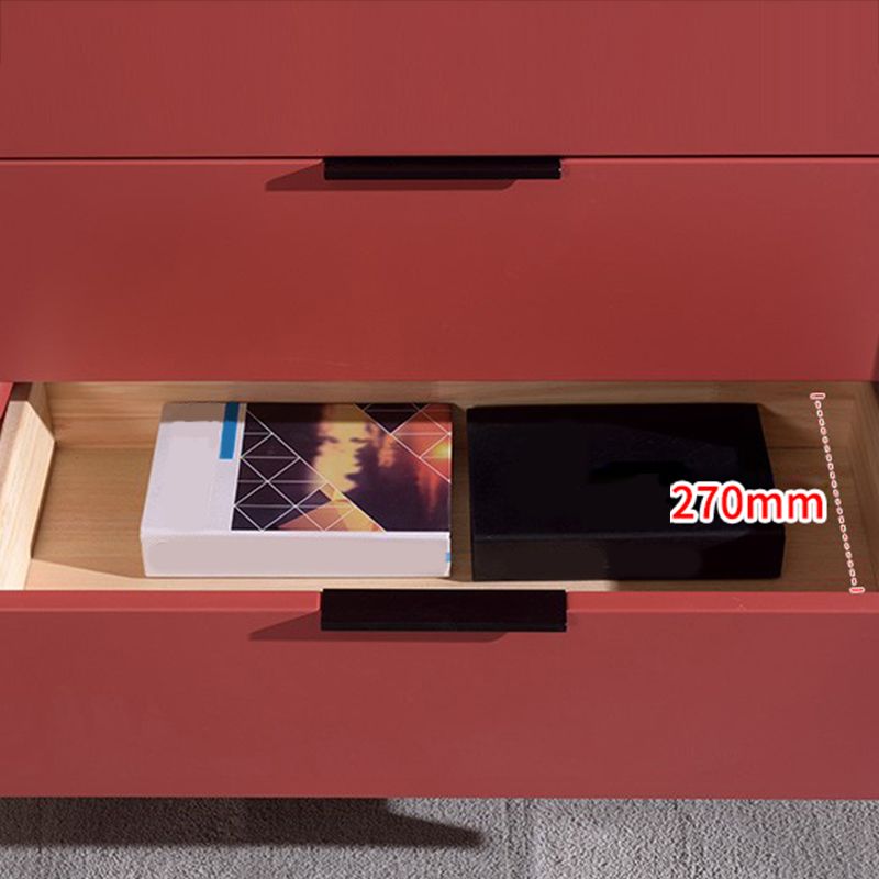 Scandinavische houten opbergkist met zachte close laden voor slaapkamer