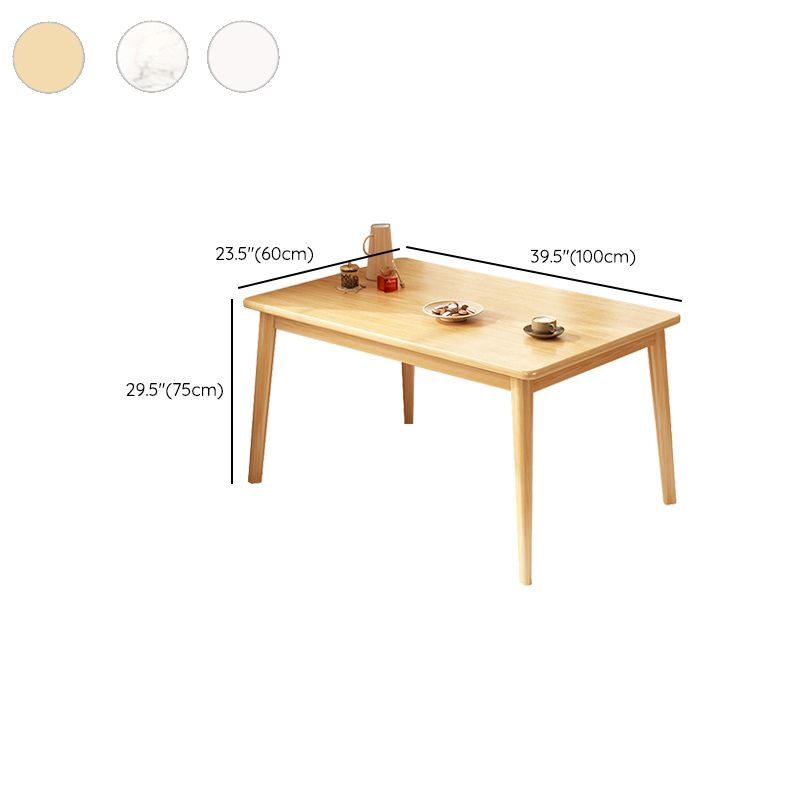 Contemporary 1/4/5 Pieces Dining Table Rectangle Wood Furniture for Restaurant