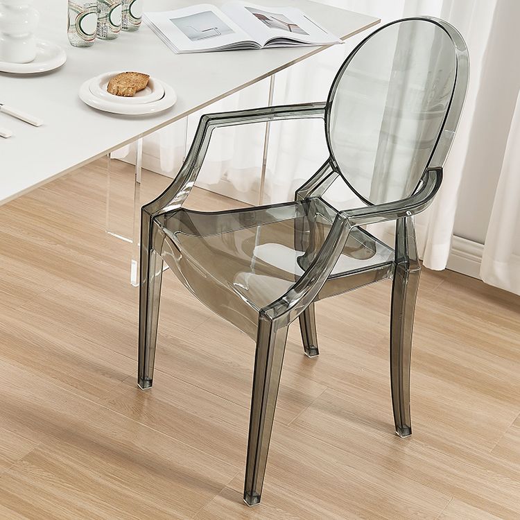 Zeitgenössischer Esszimmer Plastik König Louis Back Essstuhl