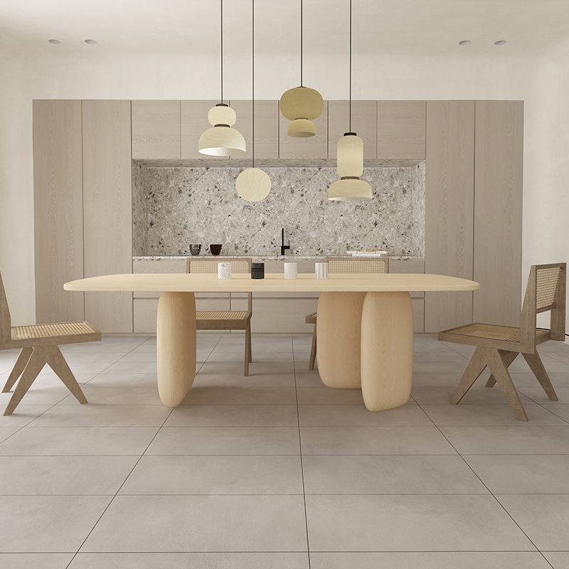 Modern 1/2/4/5 Pieces Dining Set Rectangle Pine Wood Dining Table for Dining Room Kitchen Clearhalo 'Dining Room Sets' 'Dining Tables & Seating' 'dining_room_set' 'furn' 'furn_dining_room_set' 'Furniture' 'Kitchen & Dining Furniture' 1200x1200_367e5ae0-88e9-4b77-a349-698003cc8443