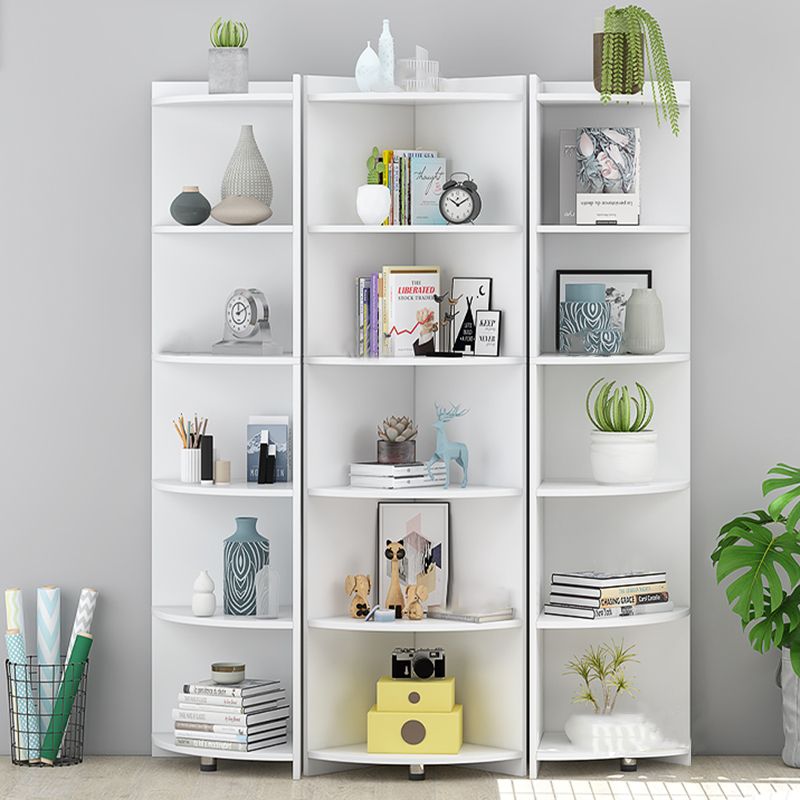 閉じた木製本棚モダンミニマリストホームリビングルームコーナーブックケース