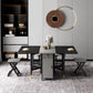 Rectangle Black Tone Dining Table Vintage Extendable Table for Dining Room Clearhalo ' dining_table' 'Dining Tables & Seating' 'Dining Tables' 'furn' 'furn_dining_table' 'Furniture' 'furniture_dining_table' 'Kitchen & Dining Furniture' 'kitchen&dining_furn' 'kitchen' 'kitchen_dining_table' 1200x1200_3680952f-ac52-4599-b89e-c9a02e32ed7d