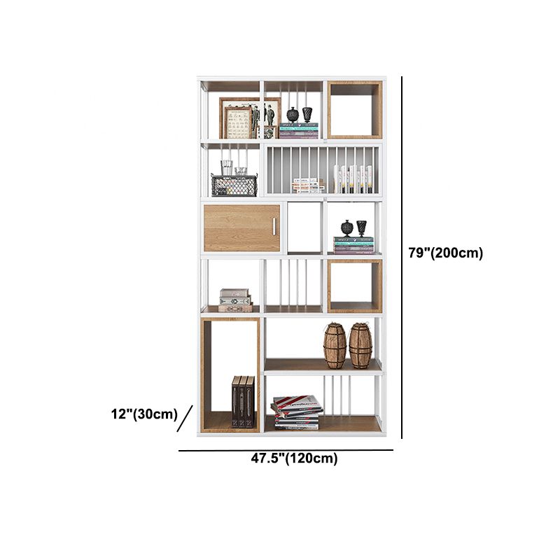 79"H Bookshelf Industrial Style Open Back Bookcase for Home Office Clearhalo 'Bookcases' 'furn' 'furn_bookcases' 'Furniture' 'furniture_bookcases' 'kitchen' 'kitchen_bookcases' 'Living Room Furniture' 'Office Furniture' 1200x1200_36818247-57a0-456a-9ccf-d3b60cba7856
