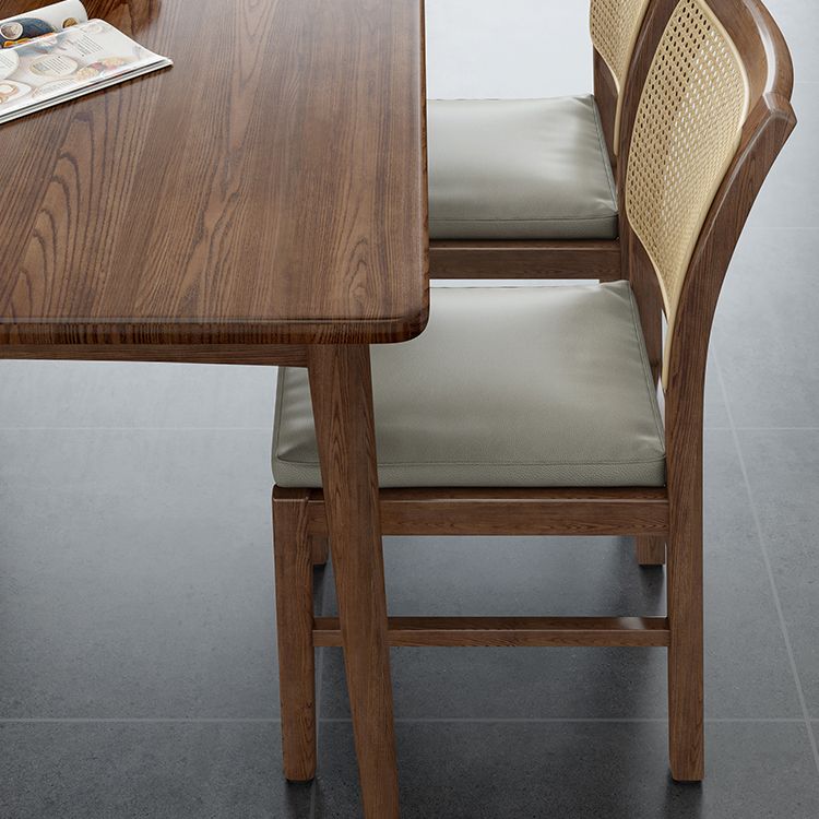 Contemporary Standard Brown Dining Table Solid Wood Rectangle Dining Table for Kitchen Clearhalo ' dining_table' 'Dining Tables & Seating' 'Dining Tables' 'furn' 'furn_dining_table' 'Furniture' 'furniture_dining_table' 'Kitchen & Dining Furniture' 'kitchen&dining_furn' 'kitchen' 'kitchen_dining_table' 1200x1200_36851a43-4c30-45fb-a684-31a1309b3373