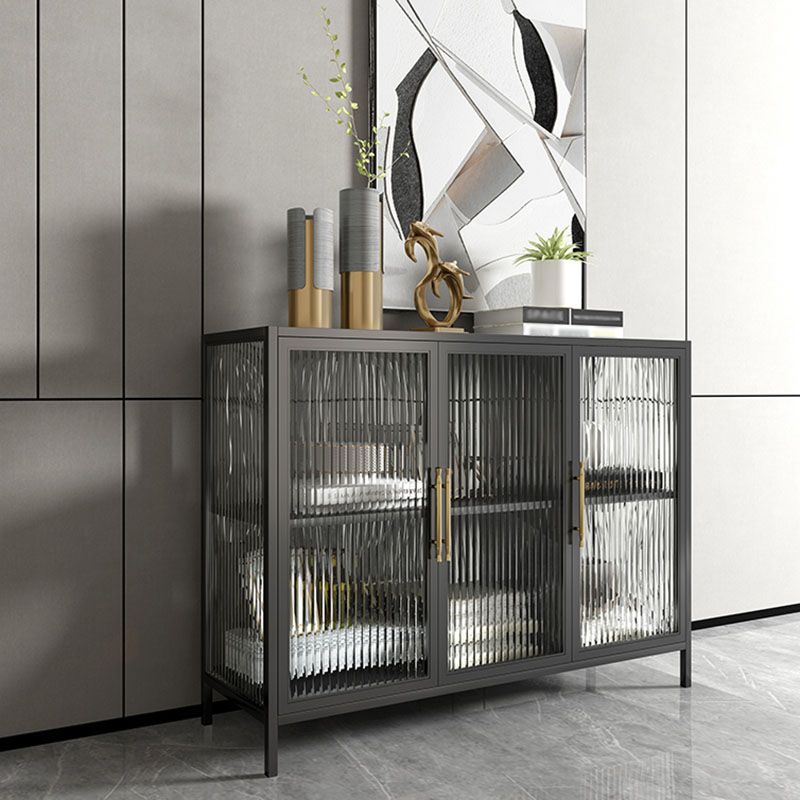 33.43"H Sideboard Modern Style Dining Server with Cabinets for Kitchen and Dining Room Clearhalo 'buffet_sideboard' 'Buffets & Sideboards' 'furn' 'furn_buffet_sideboard' 'Furniture' 'furniture_buffet_sideboard' 'Kitchen & Dining Furniture' 1200x1200_368529b4-5c7a-4004-b4dd-65742eb6040f