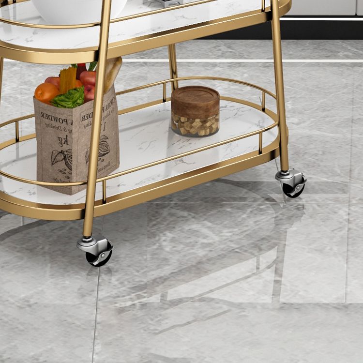 Modern 32.28"H Rolling Prep Table Metal Prep Table for Home Use Clearhalo 'furn' 'furn_kitchen_islands_carts' 'Furniture' 'Kitchen & Dining Furniture' 'Kitchen Islands & Carts' 'kitchen_islands_carts' 1200x1200_368571b1-bd23-4307-a4c4-6e8f9e43fdd0