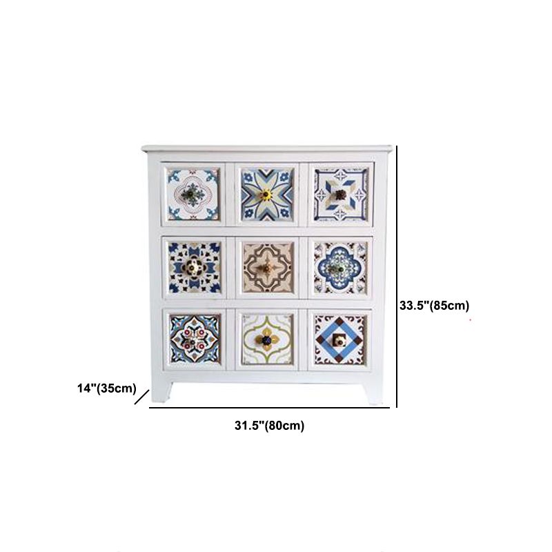 Cassa in legno rustico con cassa di stoccaggio a 4 gambe con cassetti per camera da letto