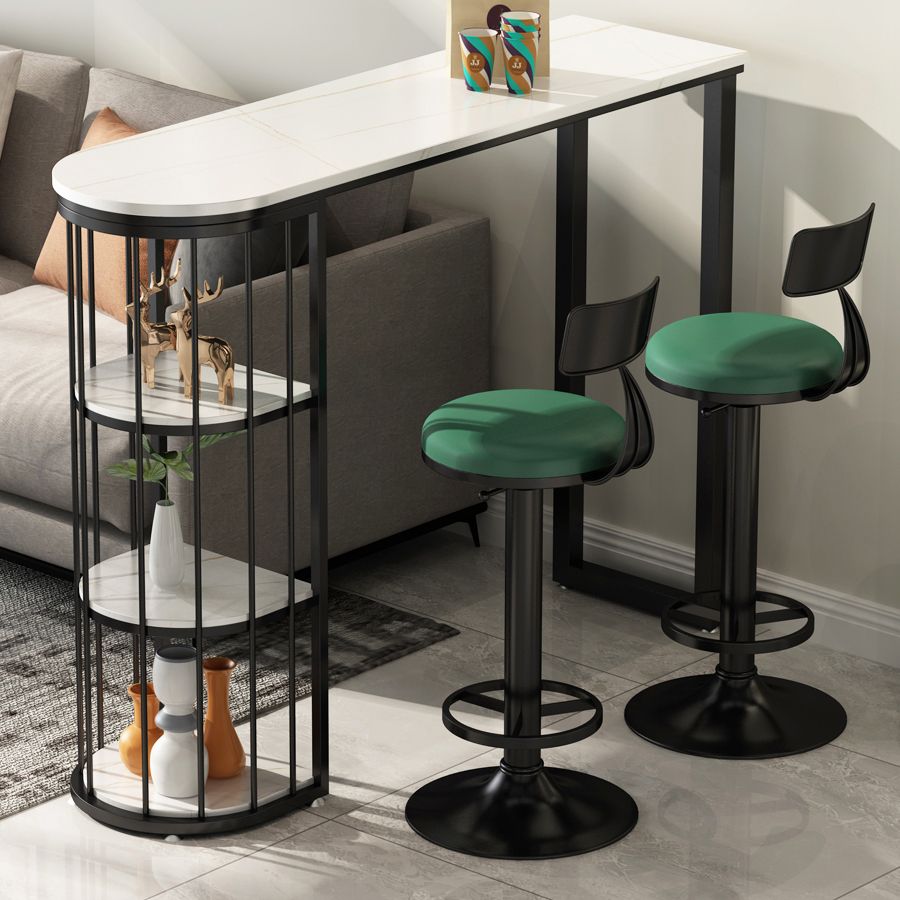 Modern Black and White Bistro Bar Desk Storage Kitchen Bistro Bar Table Clearhalo 'Bar Furniture' 'Bar Tables' 'bar_tables' 'furn' 'furn_bar_tables' 'Furniture' 'furniture_bar_tables' 'Kitchen & Dining Furniture' 'kitchen&dining_furn' 'kitchen' 1200x1200_3688222c-f723-4c70-ace5-ee9329715f1b