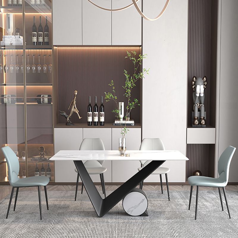 Contemporary Style Metal Dining Chairs Wingback Side Armless Chairs for Kitchen Clearhalo ' kitchen&dining_furn' 'Dining Chairs' 'Dining Tables & Seating' 'dining_chair' 'furn' 'furn_dining_chair' 'Furniture' 'furniture_dining_chair' 'Kitchen & Dining Furniture' 'kitchen' 1200x1200_368904b0-cf90-4dee-b85d-ac08d64a9515
