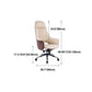 Rotatable Office Chair Metal Frame Leather Desk Chair for Home and Office